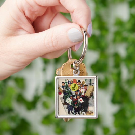 Busstop voor Kerstmis Sleutelhanger (Hand)