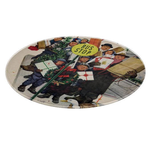 Busstop voor Kerstmis Snijplank (Hoek)