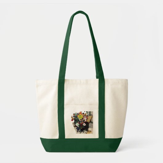 Busstop voor Kerstmis Tote Bag (Voorkant)