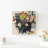 Busstop voor Kerstmis Vierkante Klok (Huis)