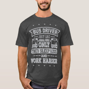 Busstuurprogramma werkt harder t-shirt