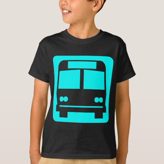 Bussymbool - Cyaan T-shirt (Voorkant)