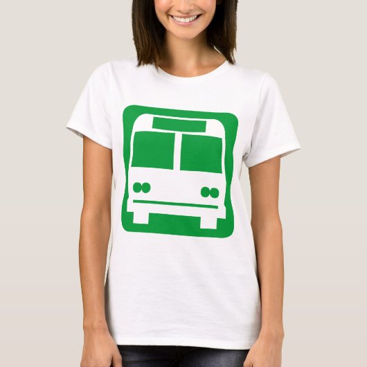 Bussymbool - Groen gras T-shirt (Voorkant)