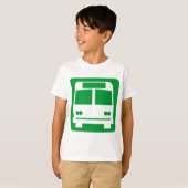 Bussymbool - Groen gras T-shirt (Voorkant volledig)