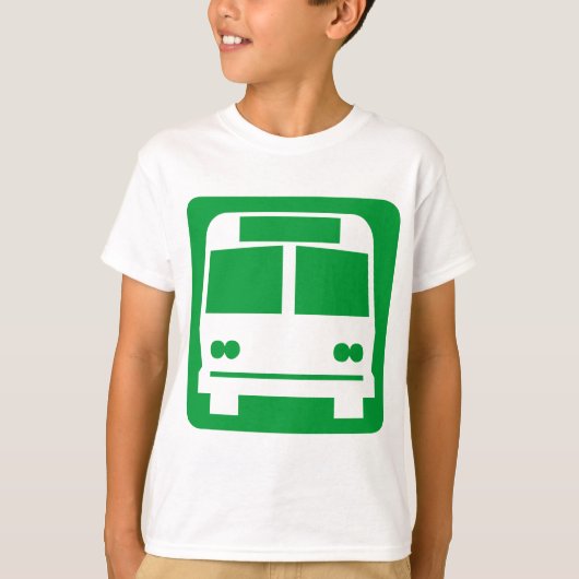 Bussymbool - Groen gras T-shirt (Voorkant)