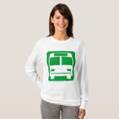 Bussymbool - Groen gras T-shirt (Voorkant volledig)