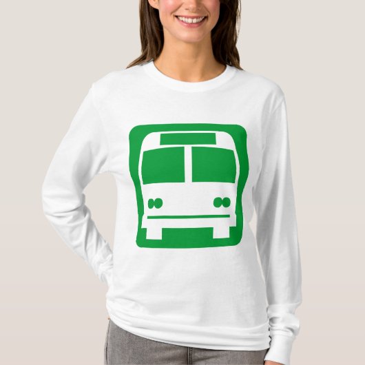 Bussymbool - Groen gras T-shirt (Voorkant)