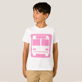 Bussymbool - Roze T-shirt (Voorkant volledig)