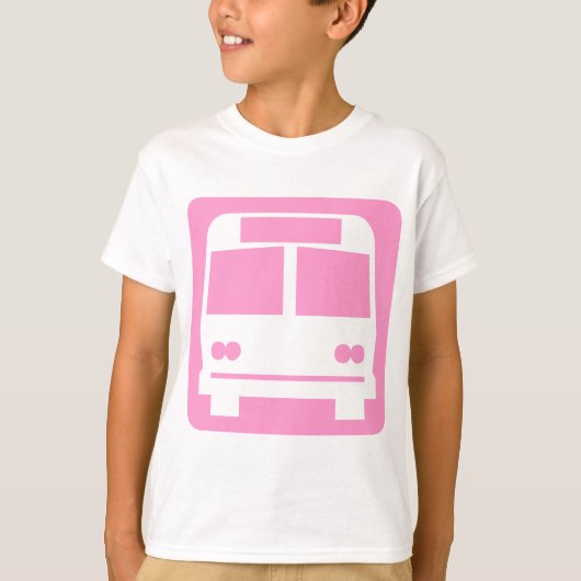 Bussymbool - Roze T-shirt (Voorkant)