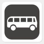 Bussymbool Vierkante Sticker (Voorkant)