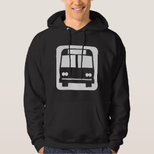 Bussymbool - Wit op Donker Hoodie