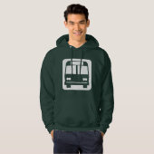 Bussymbool - Wit op Donker Hoodie (Voorkant volledig)