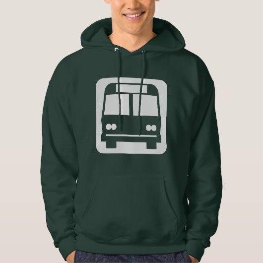 Bussymbool - Wit op Donker Hoodie (Voorkant)
