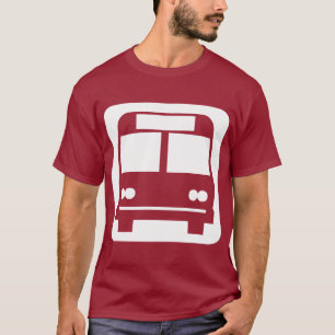 Bussymbool - Wit op Donker T-shirt