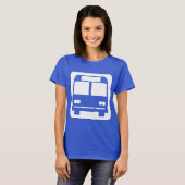 Bussymbool - Wit op Donker T-shirt (Voorkant volledig)