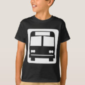 Bussymbool - Wit op Donker T-shirt (Voorkant)