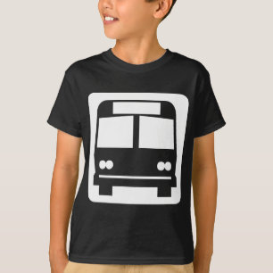 Bussymbool - Wit op Donker T-shirt