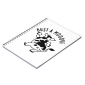 Bust A Mooove Grappige Koe Koekoek Notitieboek (Linkerzijde)