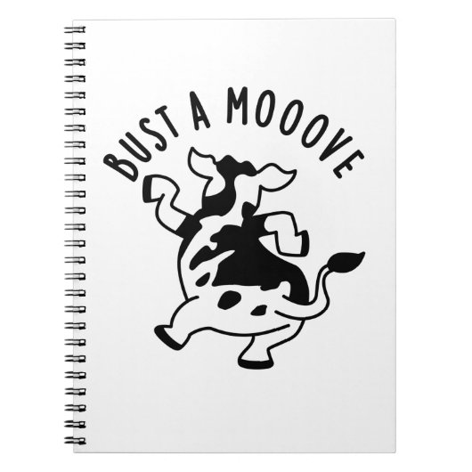 Bust A Mooove Grappige Koe Koekoek Notitieboek (Voorkant)