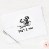 Bust een noot ronde sticker (Envelop)