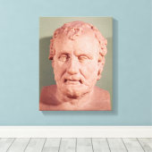 Bust of Eschinus, c.480-476 BC Canvas Afdruk (Insitu (Houten vloer))
