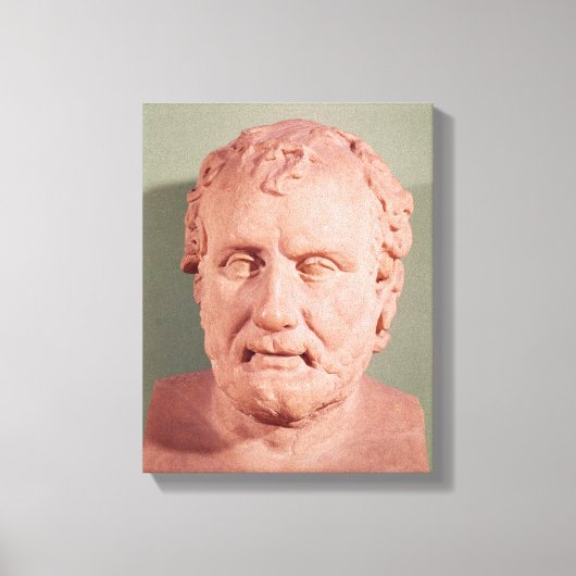 Bust of Eschinus, c.480-476 BC Canvas Afdruk (Voorkant)