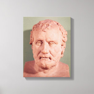 Bust of Eschinus, c.480-476 BC Canvas Afdruk