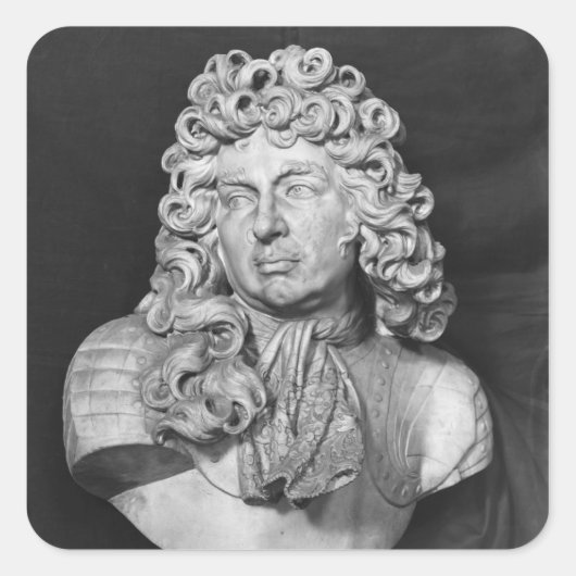 Bust of Francois de Crequy, c.1690 Vierkante Sticker (Voorkant)