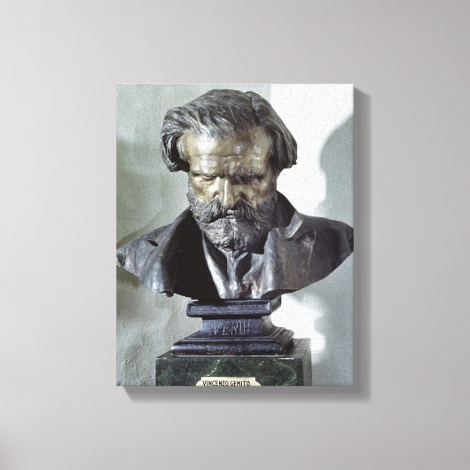 Bust of Giuseppe Verdi Canvas Afdruk (Voorkant)