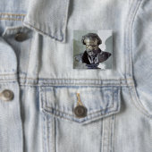 Bust of Giuseppe Verdi Vierkante Button 5,1 Cm (In situ)