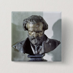 Bust of Giuseppe Verdi Vierkante Button 5,1 Cm