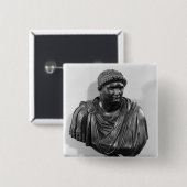 Bust of Nero, kopie van het origineel Vierkante Button 5,1 Cm (Voorkant /achterkant)
