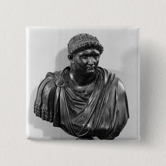 Bust of Nero, kopie van het origineel Vierkante Button 5,1 Cm (Voorkant)