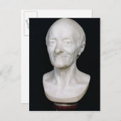 Bust of Voltaire zonder zijn pruik, 1778 Briefkaart (Voorkant / Achterkant)