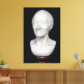 Bust of Voltaire zonder zijn pruik, 1778 Canvas Afdruk (Insitu (Woonkamer))