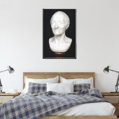 Bust of Voltaire zonder zijn pruik, 1778 Canvas Afdruk (Insitu (Slaapkamer))