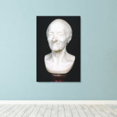 Bust of Voltaire zonder zijn pruik, 1778 Canvas Afdruk (Insitu (Houten vloer))