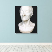 Bust of Voltaire zonder zijn pruik, 1778 Canvas Afdruk (Insitu (Houten vloer))