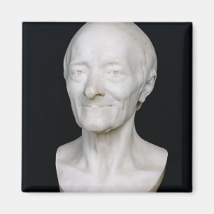 Bust of Voltaire zonder zijn pruik, 1778 Magneet