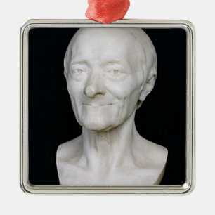 Bust of Voltaire zonder zijn pruik, 1778 Metalen Ornament