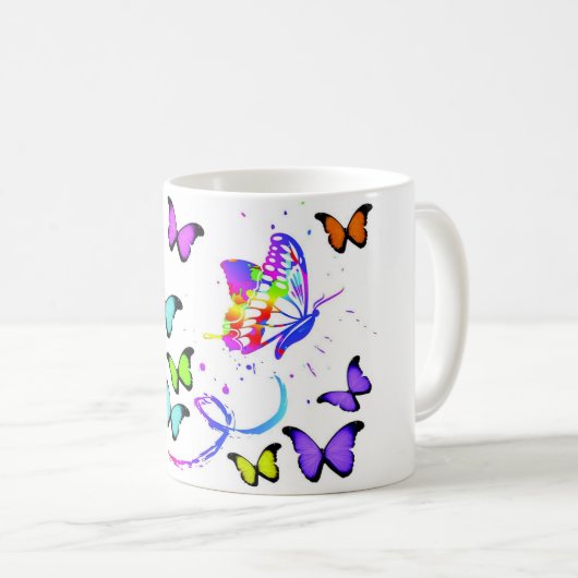 Bust Out Butterfly Coffee Mok (Voorkant rechts)