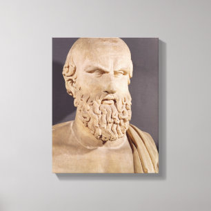 Bust van Aeschylus Canvas Afdruk