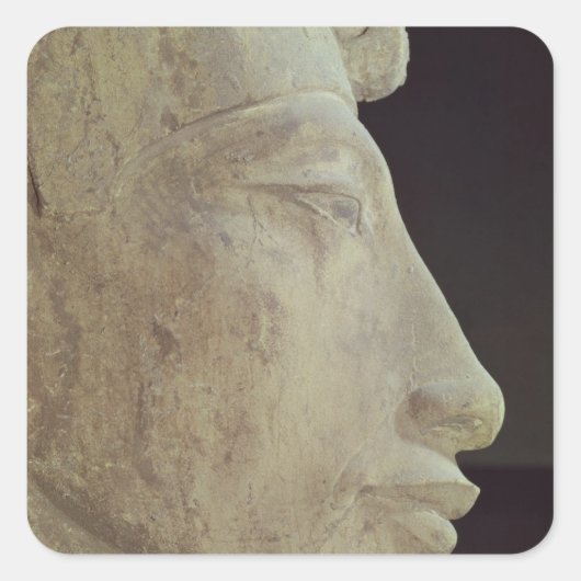Bust van Amenophis IV uit Temple of Amun, Vierkante Sticker (Voorkant)