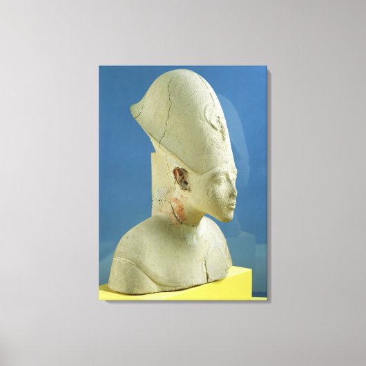 Bust van Amenophis IV van Tell el-Amarna Canvas Afdruk (Voorkant)