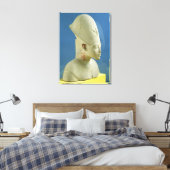 Bust van Amenophis IV van Tell el-Amarna Canvas Afdruk (Insitu (Slaapkamer))