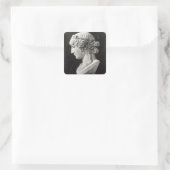 Bust van Antinous genaamd 'Antinous Mondragone' Vierkante Sticker (Tas)
