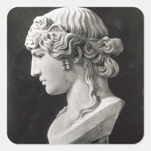 Bust van Antinous genaamd 'Antinous Mondragone' Vierkante Sticker