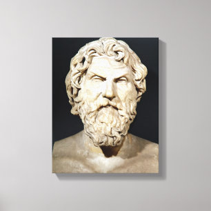 Bust van Antisthenes Canvas Afdruk