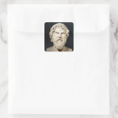 Bust van Antisthenes Vierkante Sticker (Tas)