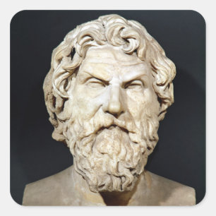 Bust van Antisthenes Vierkante Sticker